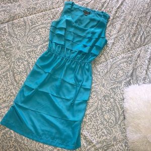 Baby Blue Midi Ruffe Dress